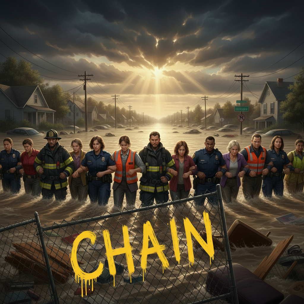 Chain - Spray Paint on Fence